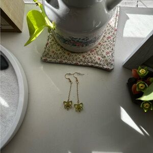 Elegant Gold Butterfly Earrings